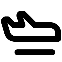 airplane in flight bold icon