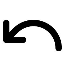 arrow arc left bold icon