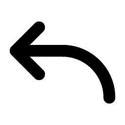 arrow bend up left bold icon