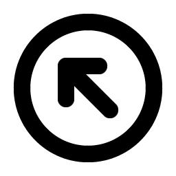 arrow circle up left bold icon
