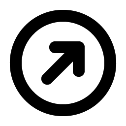 arrow circle up right bold icon