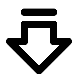 arrow fat line down bold icon