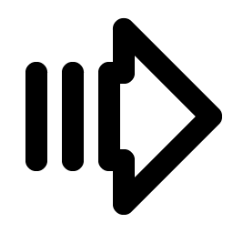 arrow fat lines right bold icon