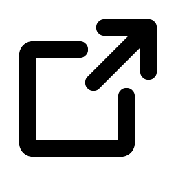 arrow square out bold icon