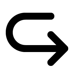 arrow u down right bold icon