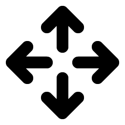 arrows out cardinal bold icon