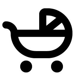 baby carriage bold icon