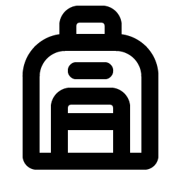 backpack bold icon