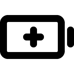 battery plus bold icon