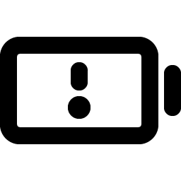 battery warning bold icon