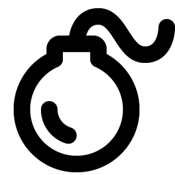 bomb bold icon