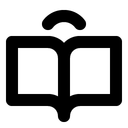 book open user bold icon