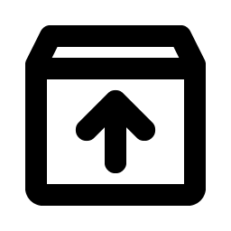 box arrow up bold icon