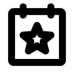 calendar star bold icon