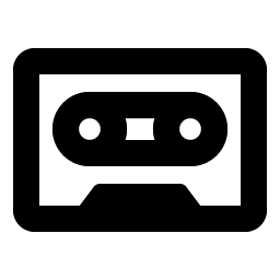 cassette tape bold icon