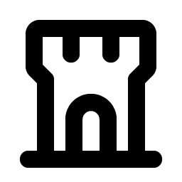 castle turret bold icon