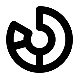 chart donut bold icon