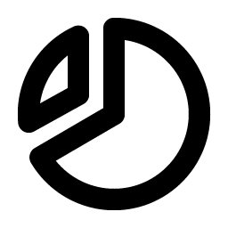 chart pie slice bold icon