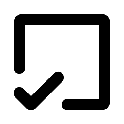 check square offset bold icon