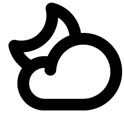 cloud moon bold icon