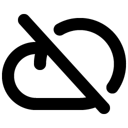 cloud slash bold icon