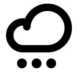 cloud snow bold icon