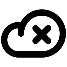 cloud x bold icon