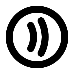 contactless payment bold icon