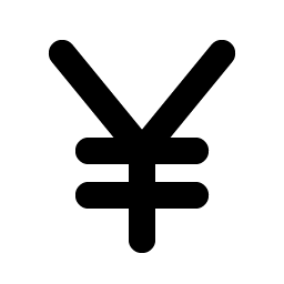 currency jpy bold icon