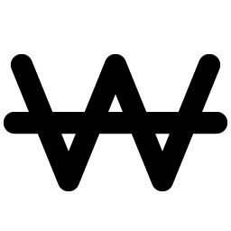 currency krw bold icon