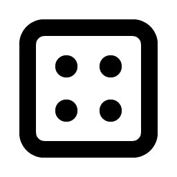 dice four bold icon