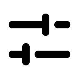 faders horizontal bold icon