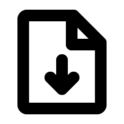 file arrow down bold icon