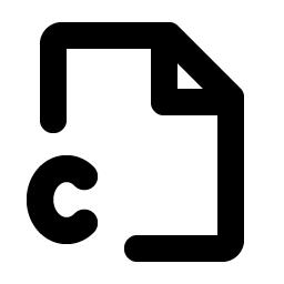 file c bold icon
