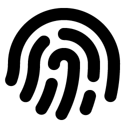 fingerprint bold icon