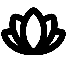 flower lotus bold icon