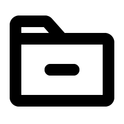 folder minus bold icon
