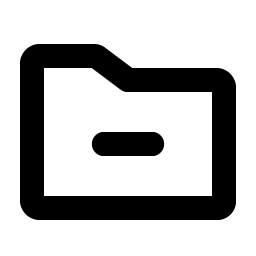 folder simple minus bold icon