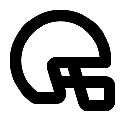 football helmet bold icon