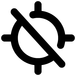 gps slash bold icon