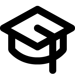 graduation cap bold icon