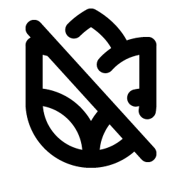 grains slash bold icon