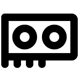 graphics card bold icon