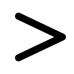 greater than bold icon