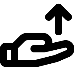 hand arrow up bold icon