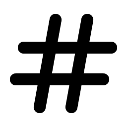 hash bold icon