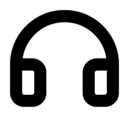 headphones bold icon