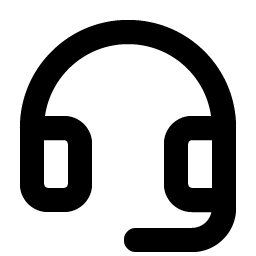 headset bold icon