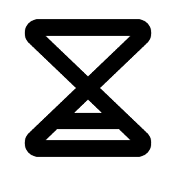 hourglass simple low bold icon