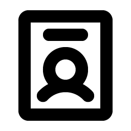 identification badge bold icon